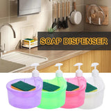 Creative Dispenser Kitchen Dish Soap Dispenser With Sponge Liquid Pump Soap Container