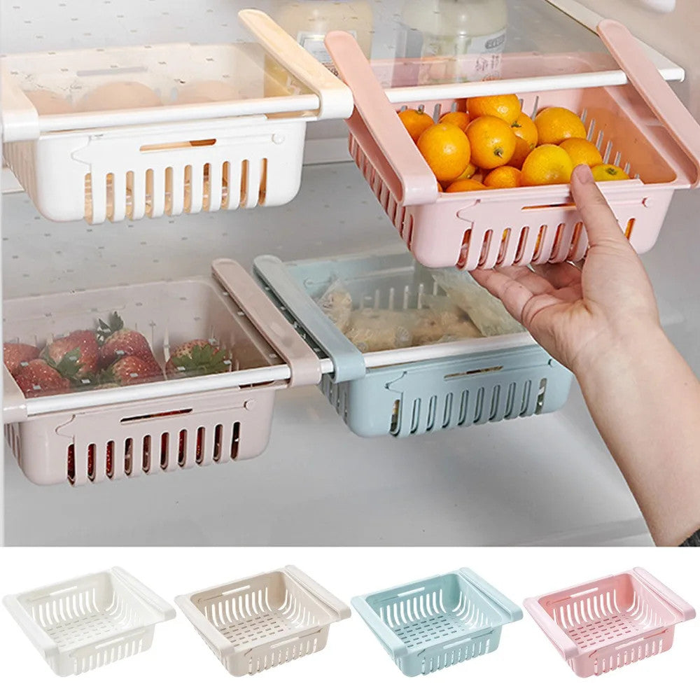 Refrigerator Egg Fruit Storage Box Drawer Baskets Fridge Organizer Shelf