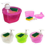 Creative Dispenser Kitchen Dish Soap Dispenser With Sponge Liquid Pump Soap Container
