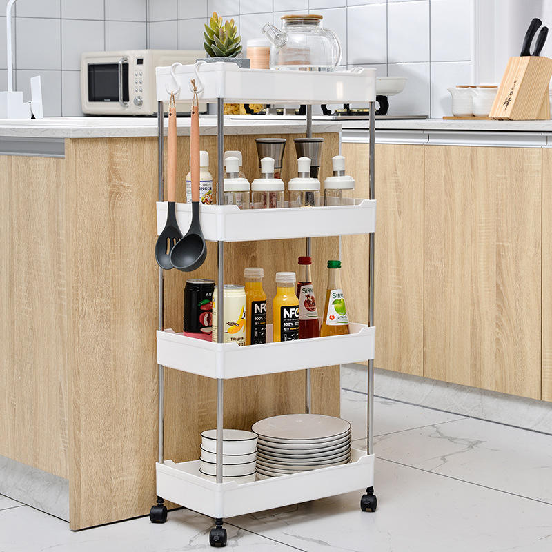 Wide Type High Capacity Multi Purpose Trolly Rack Multifunctional Movable Storage Cart