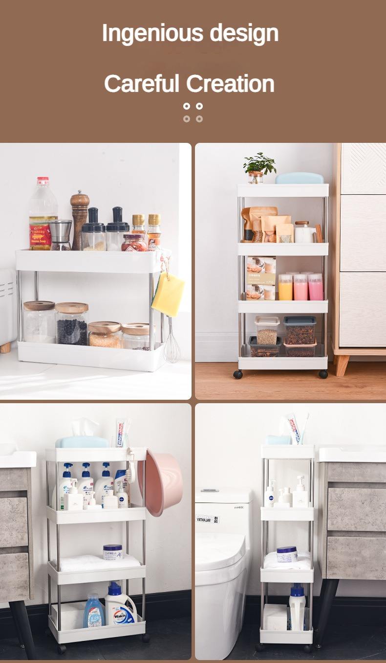 Wide Type High Capacity Multi Purpose Trolly Rack Multifunctional Movable Storage Cart