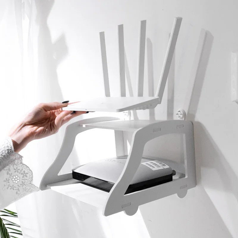 Creative PVC Wall-mounted WiFi Router Shelf