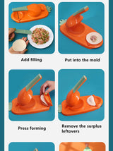 2 in 1 ম্যাজিক পিঠা মেকার-2 In1 Dumpling Maker DIY Kit Wrapper Presser Manual Labor- Machine Kitchen Gadgets