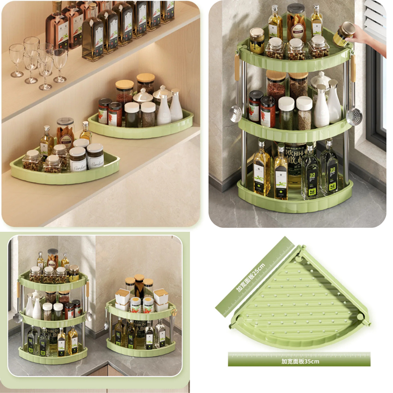 4 Layer Corner Trolly Rack Multifunctional Corner Storage Rack for Every Home (HL035)