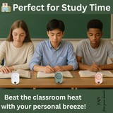 Portable Waist Hanging Fan Mini Neck Fans with Adjustable Bladeless USB Rechargeable Sports Cooling Fan