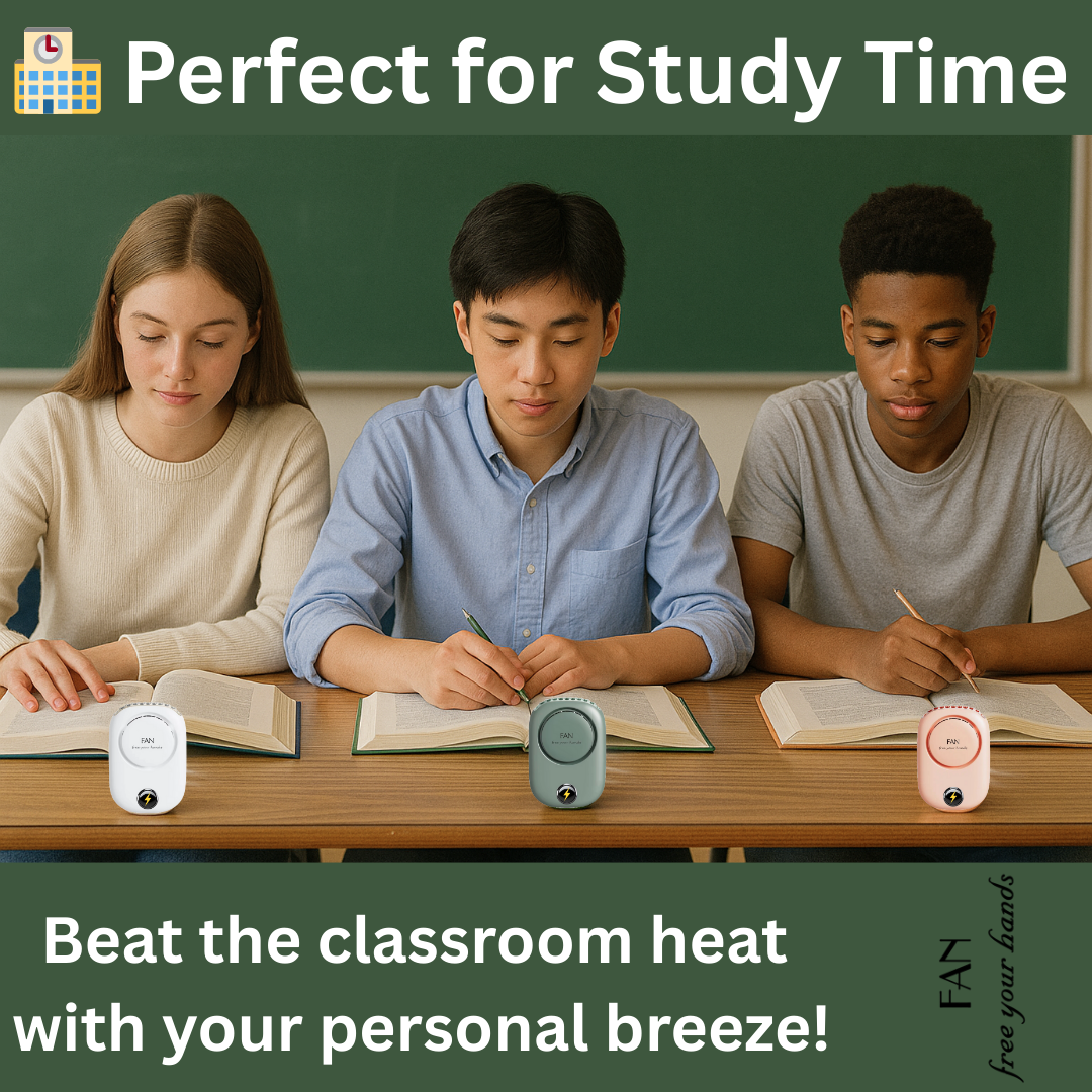 Portable Waist Hanging Fan Mini Neck Fans with Adjustable Bladeless USB Rechargeable Sports Cooling Fan