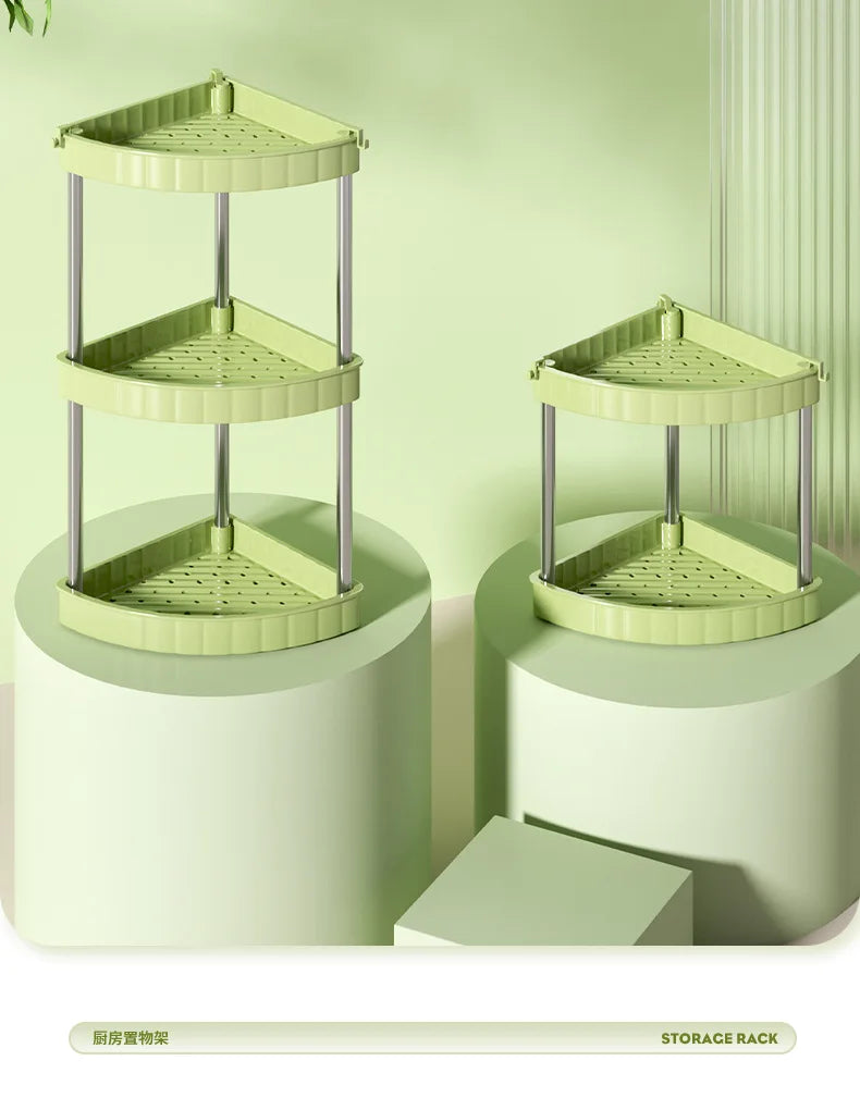 4 Layer Corner Trolly Rack Multifunctional Corner Storage Rack for Every Home (HL035)