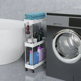 Narrow Type Multi Purpose Gap Storage Trolly Rack Multifunctional Movable Gap Storage Cart