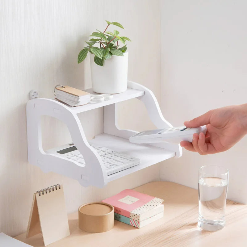 Creative PVC Wall-mounted WiFi Router Shelf