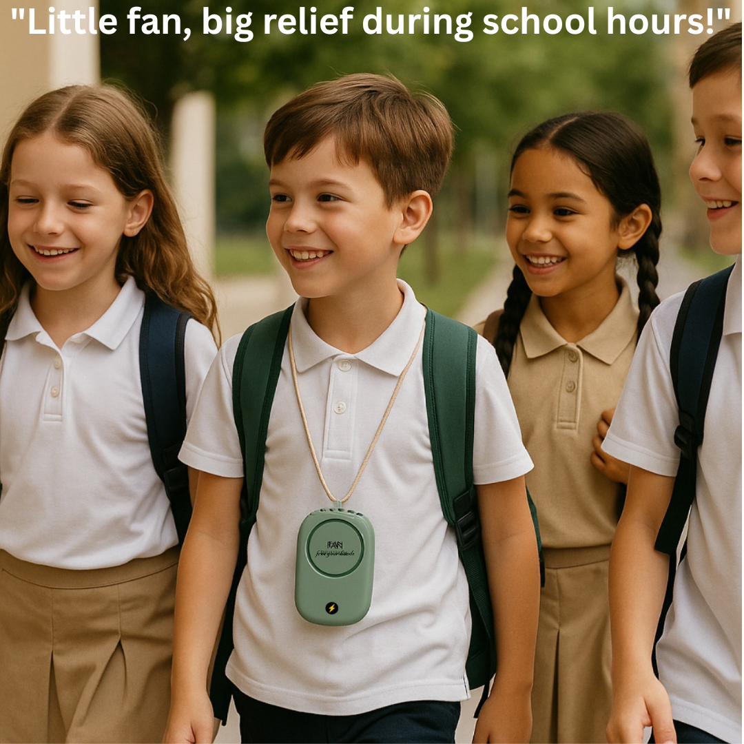 Portable Waist Hanging Fan Mini Neck Fans with Adjustable Bladeless USB Rechargeable Sports Cooling Fan