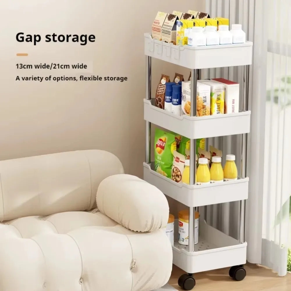 Wide Type High Capacity Multi Purpose Trolly Rack Multifunctional Movable Storage Cart