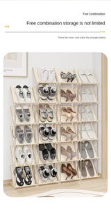 5 Layer Vertical Shoe Rack Space Saving Cabinet With Strong Load Bearing Stainless Steel Stand ( HL034 )
