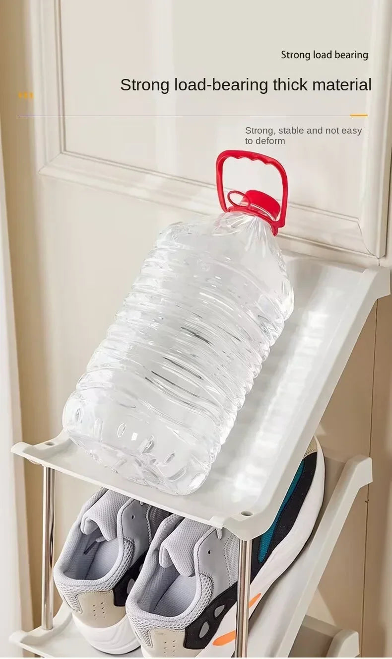 5 Layer Vertical Shoe Rack Space Saving Cabinet With Strong Load Bearing Stainless Steel Stand ( HL034 )