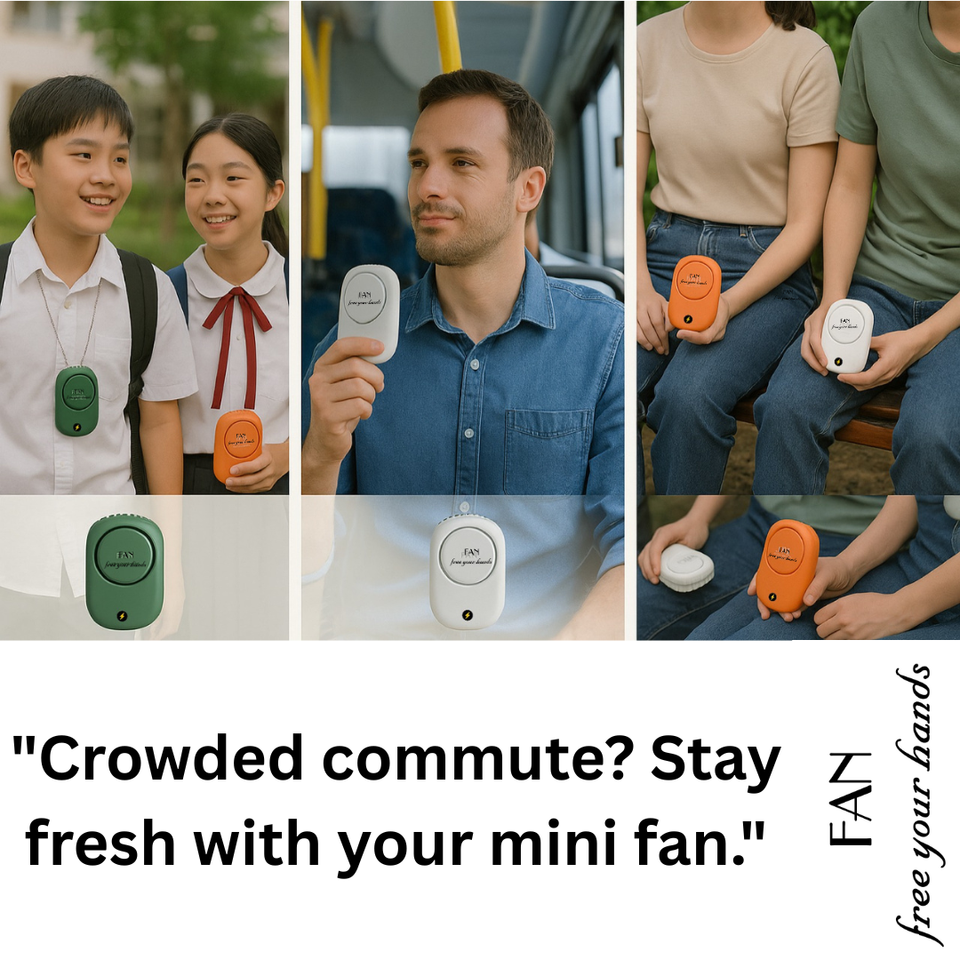 Portable Waist Hanging Fan Mini Neck Fans with Adjustable Bladeless USB Rechargeable Sports Cooling Fan