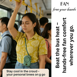 Portable Waist Hanging Fan Mini Neck Fans with Adjustable Bladeless USB Rechargeable Sports Cooling Fan