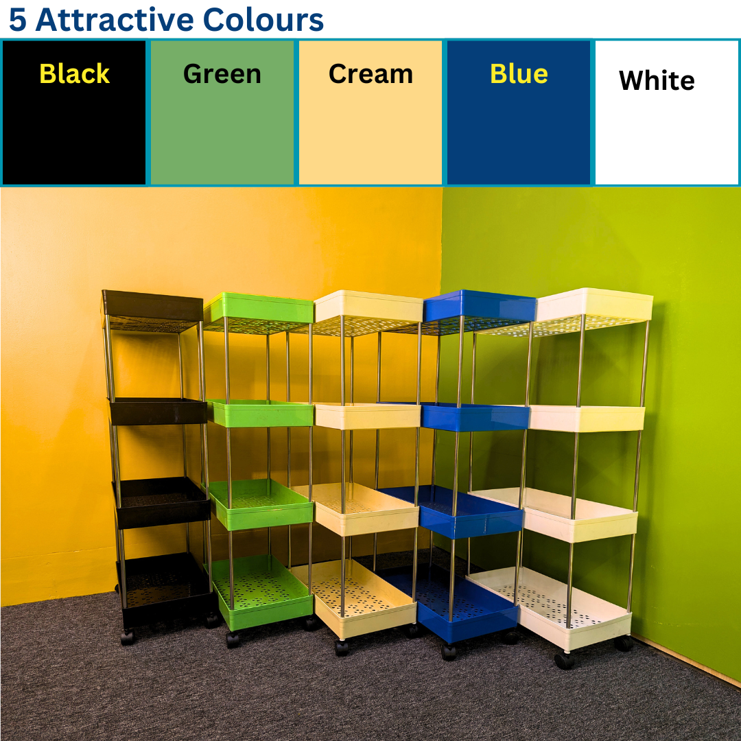 Wide Type High Capacity Multi Purpose Trolly Rack Multifunctional Movable Storage Cart